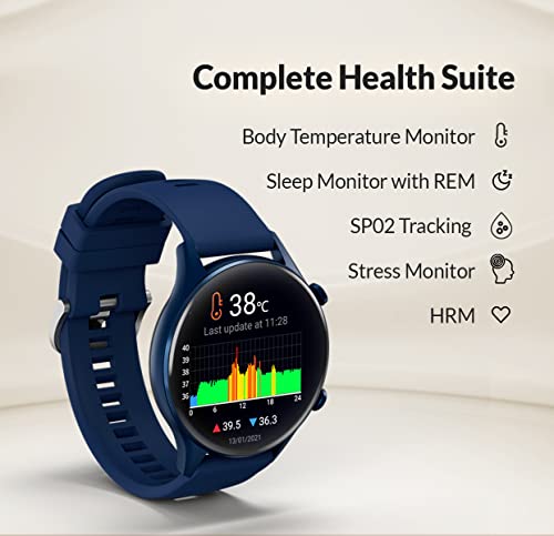 Titan Smart Pro Smartwatch with AMOLED display,GPS,Temperature,Stress& Sleep Monitor,Multisport tracker, SpO2,Women Health Monitor,5 ATM Water Resistance & Upto 14 days battery life - 90149AP01(Black)