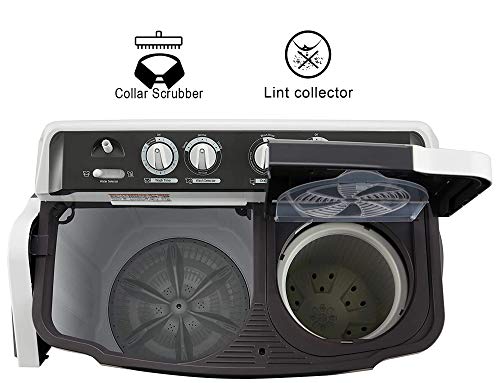 LG 7 Kg 4 Star Semi-Automatic Top Loading Washing Machine (7020NGAY, Dark Gray, Collar scrubber) - RAJA DIGITAL PLANET