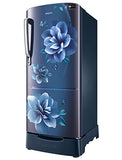 Samsung 192 L 3 Star inverter Direct Cool Single Door Refrigerator (RR20A282YCU/NL, Camellia Blue, Base stand drawer) - RAJA DIGITAL PLANET