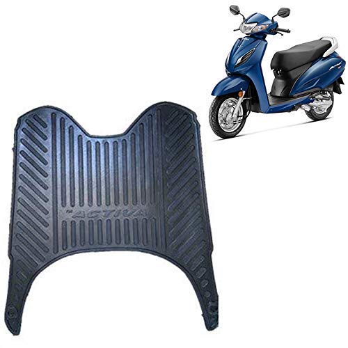 Gadget Deals PVC Anti Skid Scooter/Scooty Two Wheeler Floor Foot Mat for Activa 6G (Black)