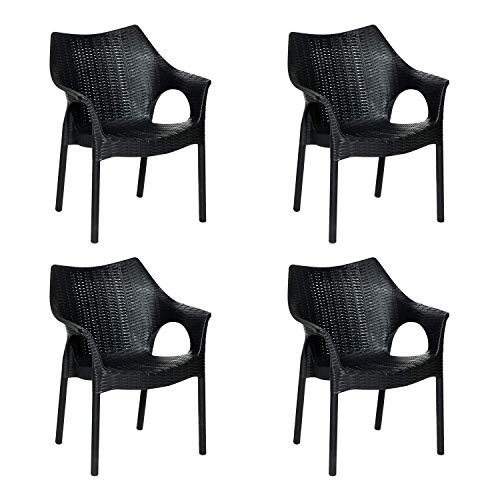 Supreme Cambridge Plastic Chairs (Black, Set of 2) - RAJA DIGITAL PLANET