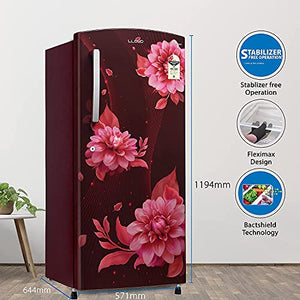 Lloyd 200 L 2 Star Direct Cool One Door Refrigerator (GLDC212SBWT2PB, Begonia Wine)