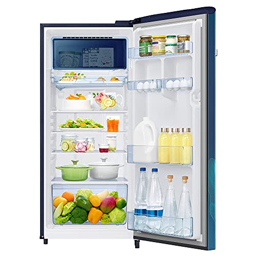 Samsung 225 L 3 Star Inverter Direct cool Single Door Refrigerator(RR23A2E2Y9U/HL, Digi-Touch Cool, Paradise Bloom Blue)
