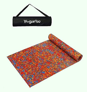 Yogarise Anti Skid and Durable Multicolour Yoga Mat for Home Gym and Outdoor Workout with Free Carrying Bag (Made in India) - RAJA DIGITAL PLANET