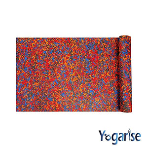 Yogarise Anti Skid and Durable Multicolour Yoga Mat for Home Gym and Outdoor Workout with Free Carrying Bag (Made in India) - RAJA DIGITAL PLANET