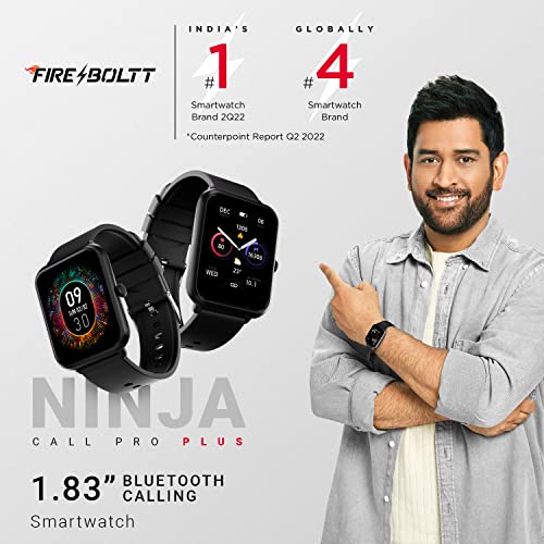 boAt Newly Launched Xtend Call Plus Smart Watch with 1.91″HD Display,  Advanced BT Calling, ENx™ Tech, HR & SpO2, English & Hindi Languages,  Multiple Watch Faces, 100+ Sports Modes, IP68(Active Black) -