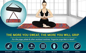 Yogarise Anti Skid and Durable Multicolour Yoga Mat for Home Gym and Outdoor Workout with Free Carrying Bag (Made in India) - RAJA DIGITAL PLANET