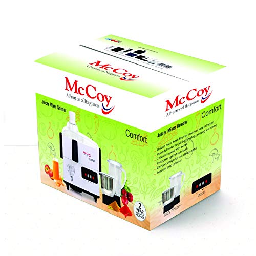 McCoy Comfort 450-Watt Juicer Mixer Grinder (JMG) 2 Jars - RAJA DIGITAL PLANET