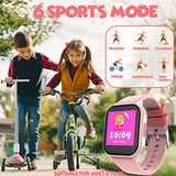 Zoook Dash Junior Smart Watch for Kids - 8Games, 10Alarms, 6sports Modes, 100+Watch Faces, Step Counter, Water Reminder, IP 68 Water-Proof, Heart Rate, Child Lock, Sleep Monitor, 7days Battery(Pink)