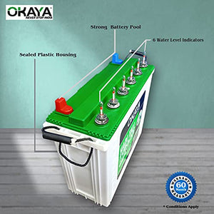 Okaya Power OPHT18060 150Ah Inverter Battery with 60Month Warranty Hadi Tall Tubular Battery Tubular for Home Shop and Office - RAJA DIGITAL PLANET