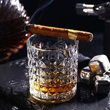 Elysianstores Whiskey Decanter for Scotch Liquor Bourbon or Wine and Whiskey [ 600 Ml.Whiskey Carafe - 1 & 350 Ml. Whiskey Glass - 4 ] - RAJA DIGITAL PLANET