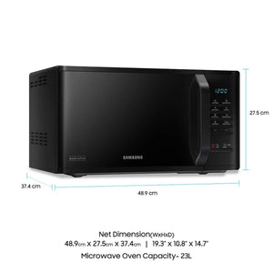 Samsung 23 L Solo Microwave Oven (MS23K3513vk, Black) - RAJA DIGITAL PLANET