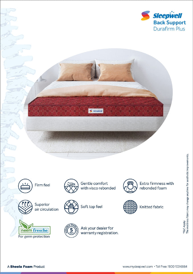 Sleepwell Mattress Back Support Durafirm Plus